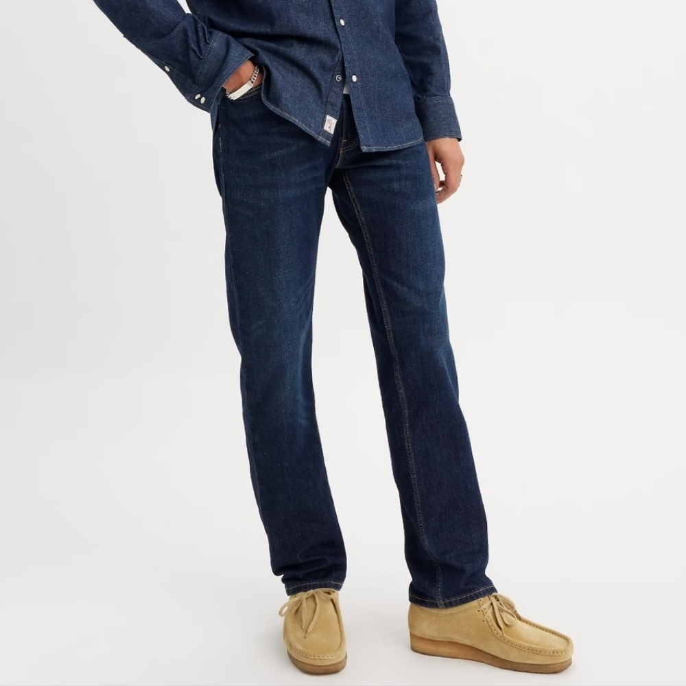 NWT Levi's Men's 505 Regular Fit Dark Wash Stretch Denim Jeans 40x30
